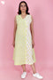 Cambric Cotton Sleeveless Dress  In Block Print